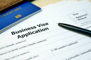 business visa application form to travel or immigration